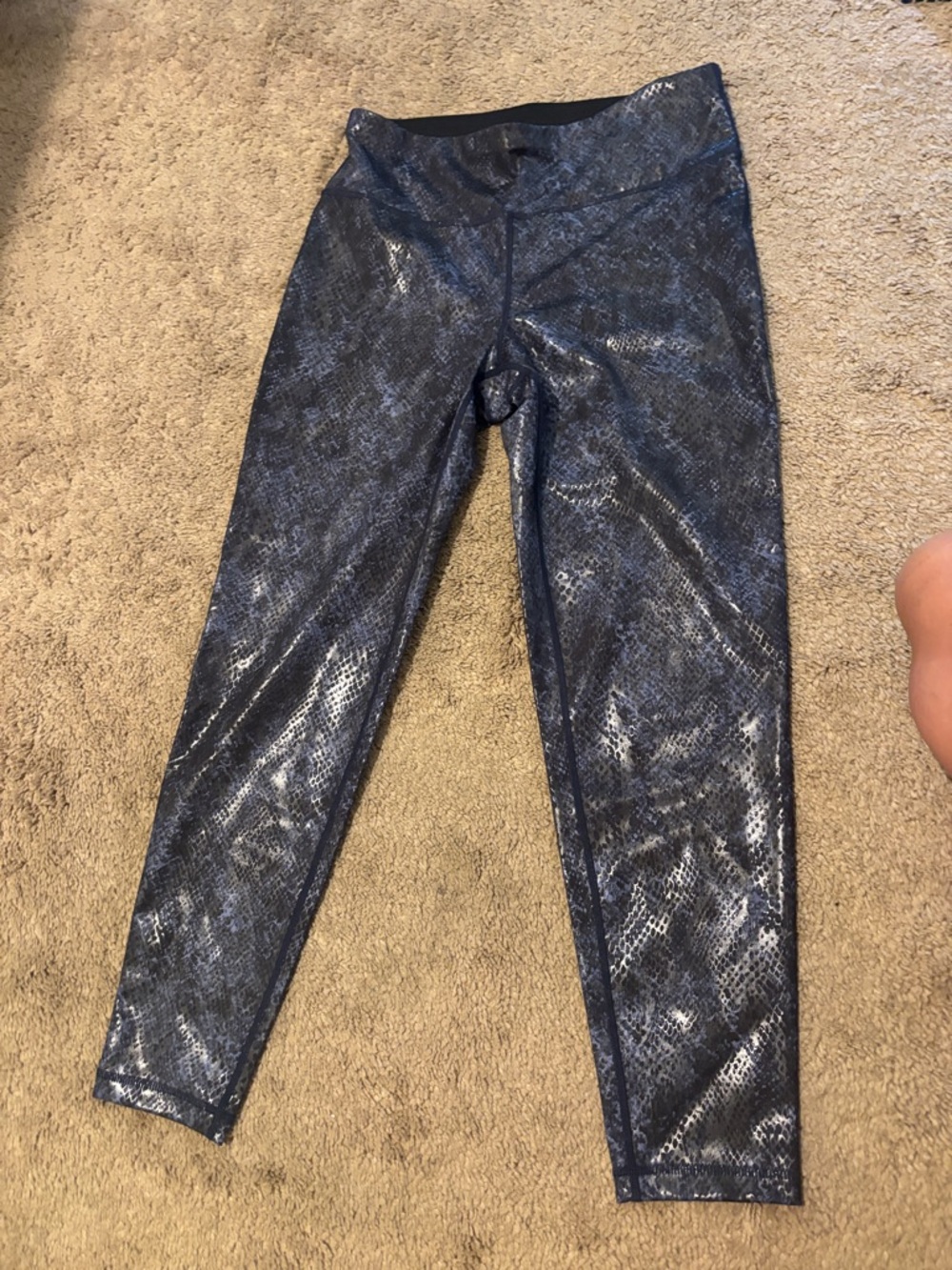 Ideology Blue Snake-Print Leggings
